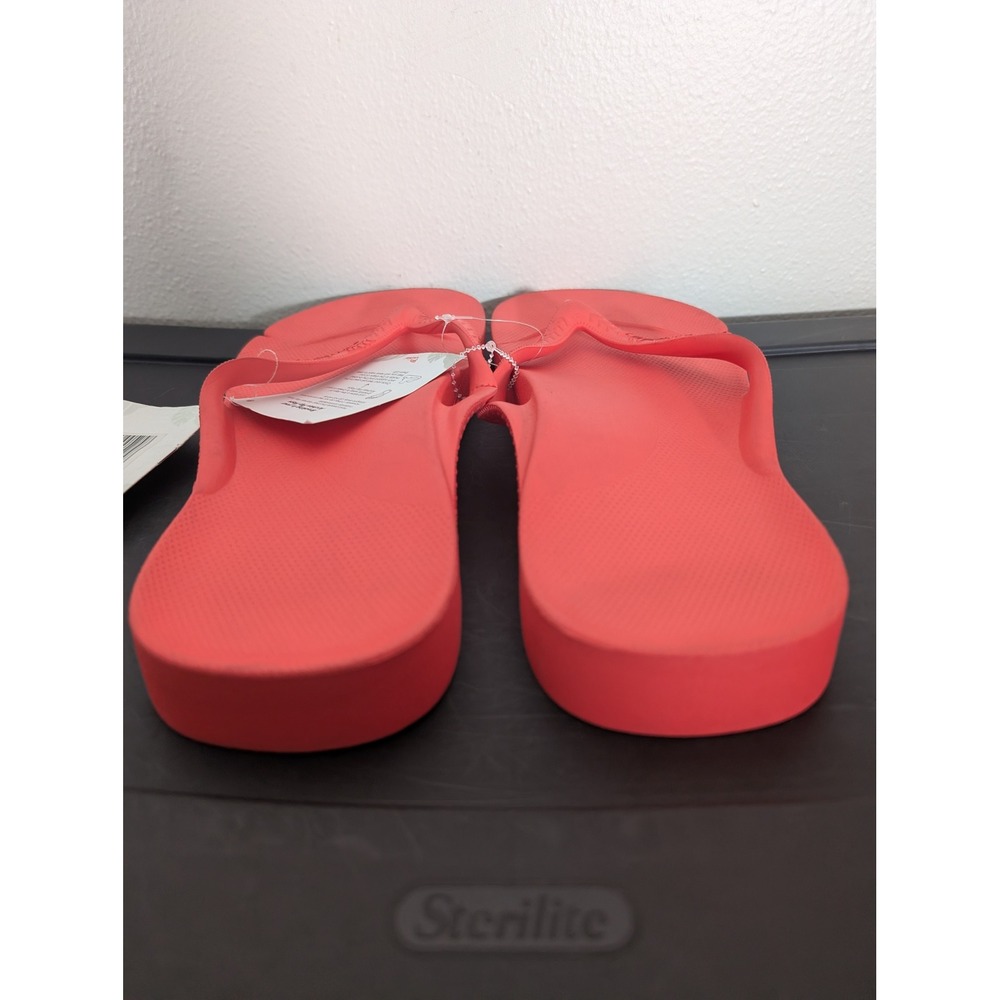 Archies Arch Support Men 15 Flip Flops Coral Red Orthotic Sandals NEW Recovery - Picture 7 of 12